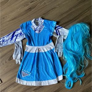 Zombies 3 Halloween Costume with Blue Wig